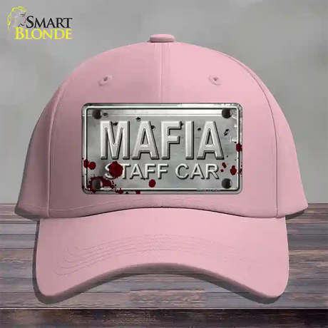 Mafia Staff Car Novelty License Plate Hat Cotton / Pink