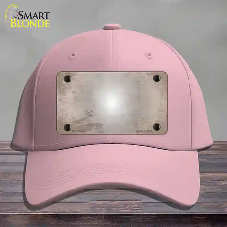 Tan White Fade Scratched Novelty License Plate Hat Cotton / Pink