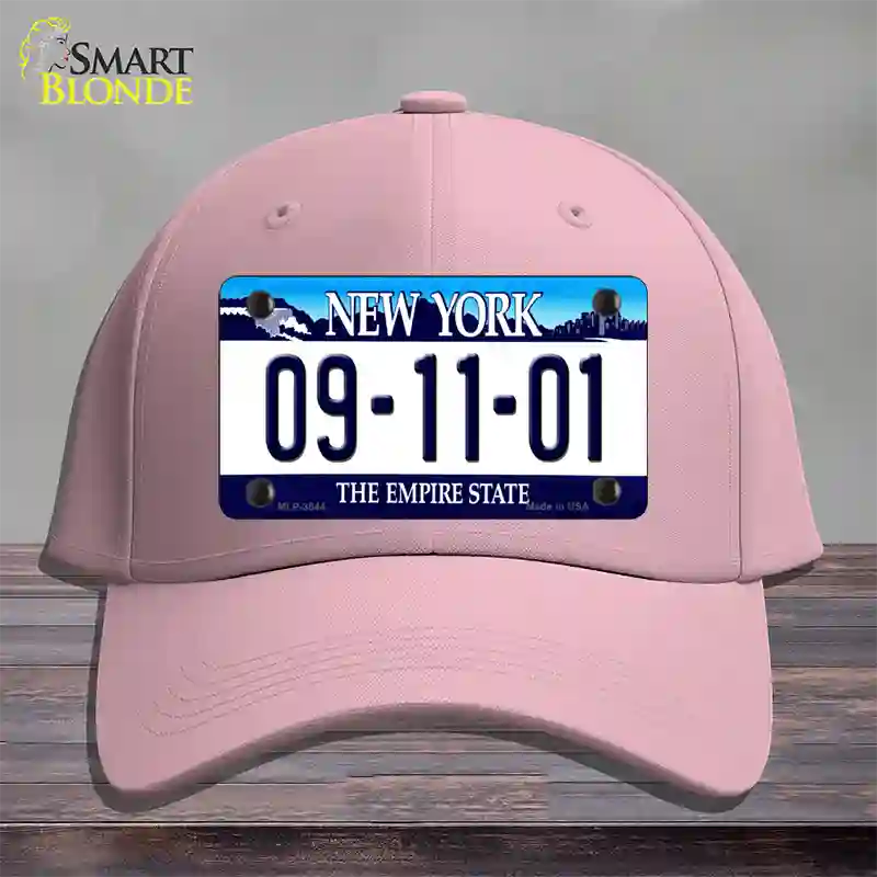 9 11 01 New York Novelty License Plate Hat Cotton / Pink