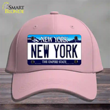 New York State Novelty License Plate Hat Cotton / Pink