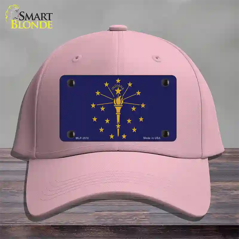 Indiana State Flag Novelty License Plate Hat Cotton / Pink