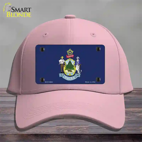 Maine State Flag Novelty License Plate Hat Cotton / Pink