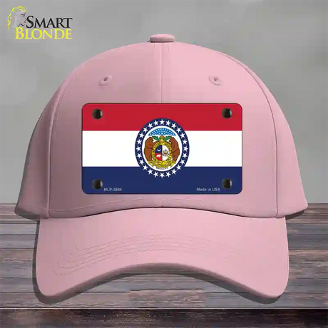 Missouri State Flag Novelty License Plate Hat Cotton / Pink