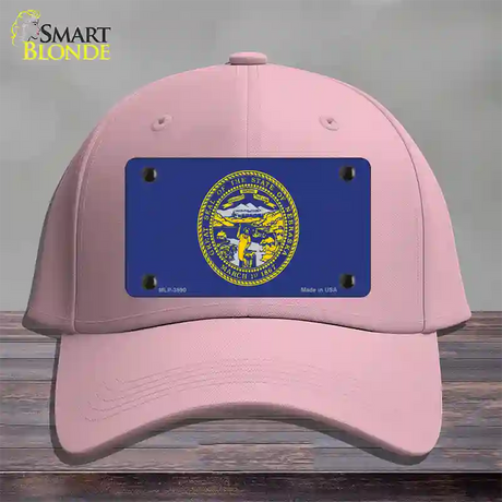 Nebraska State Flag Novelty License Plate Hat Cotton / Pink