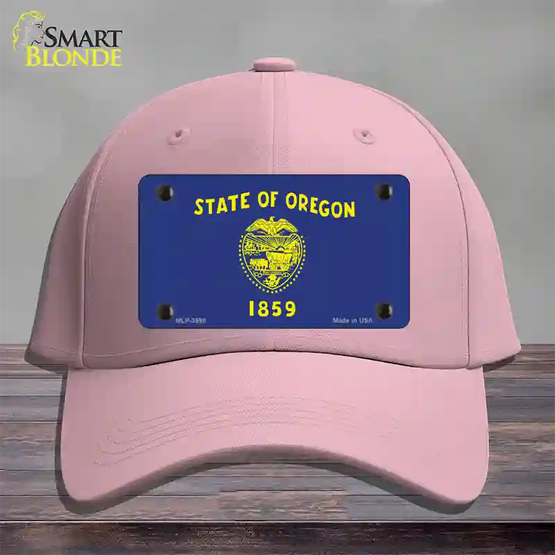 Oregon State Flag Novelty License Plate Hat Cotton / Pink