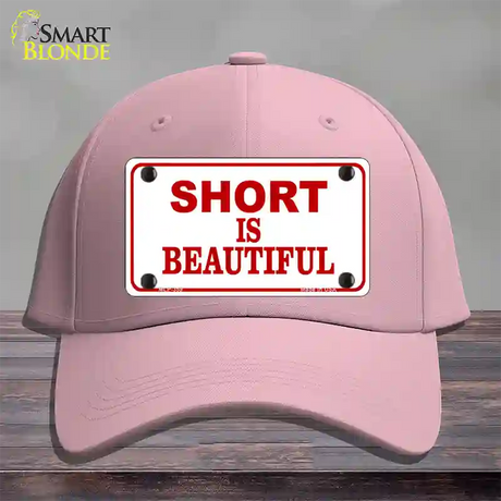 Short Is Beautiful Novelty License Plate Hat Cotton / Pink