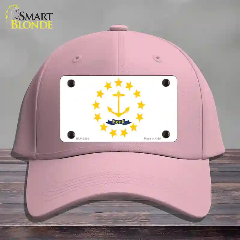 Rhode Island State Flag Novelty License Plate Hat Cotton / Pink