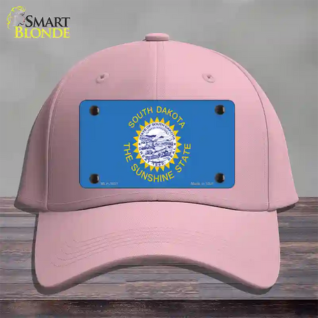 South Dakota State Flag Novelty License Plate Hat Cotton / Pink