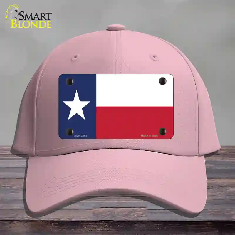 Texas State Flag Novelty License Plate Hat Cotton / Pink