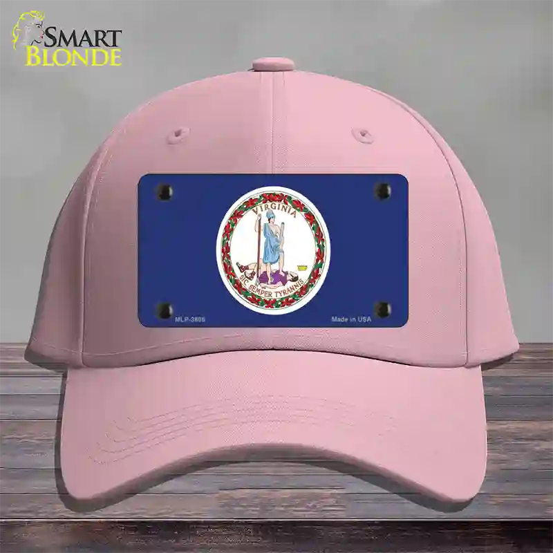 Virginia State Flag Novelty License Plate Hat Cotton / Pink