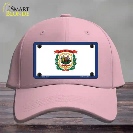 West Virginia State Flag Novelty License Plate Hat Cotton / Pink