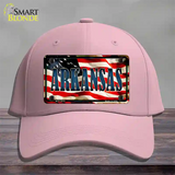 Arkansas USA Novelty License Plate Hat Cotton / Pink