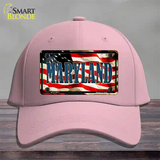 Maryland USA Novelty License Plate Hat Cotton / Pink