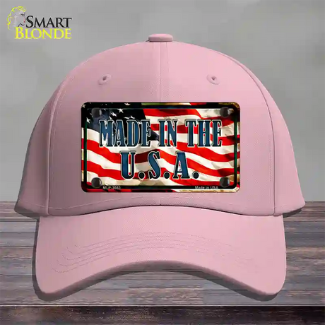 Made In The USA Flag Novelty License Plate Hat Cotton / Pink