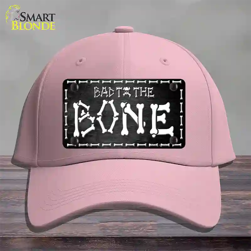 Bad To The Bone Skull Novelty License Plate Hat Cotton / Pink