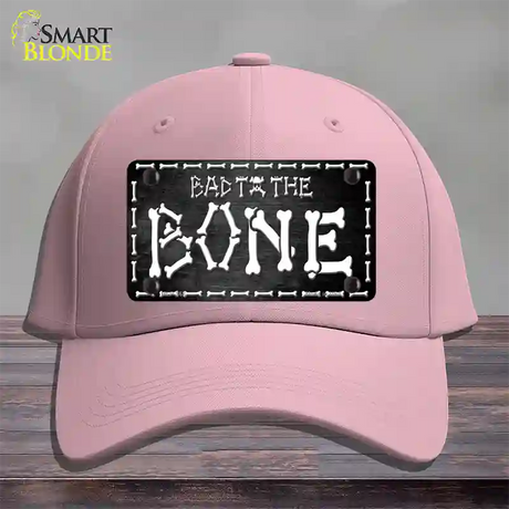 Bad To The Bone Skull Novelty License Plate Hat Cotton / Pink