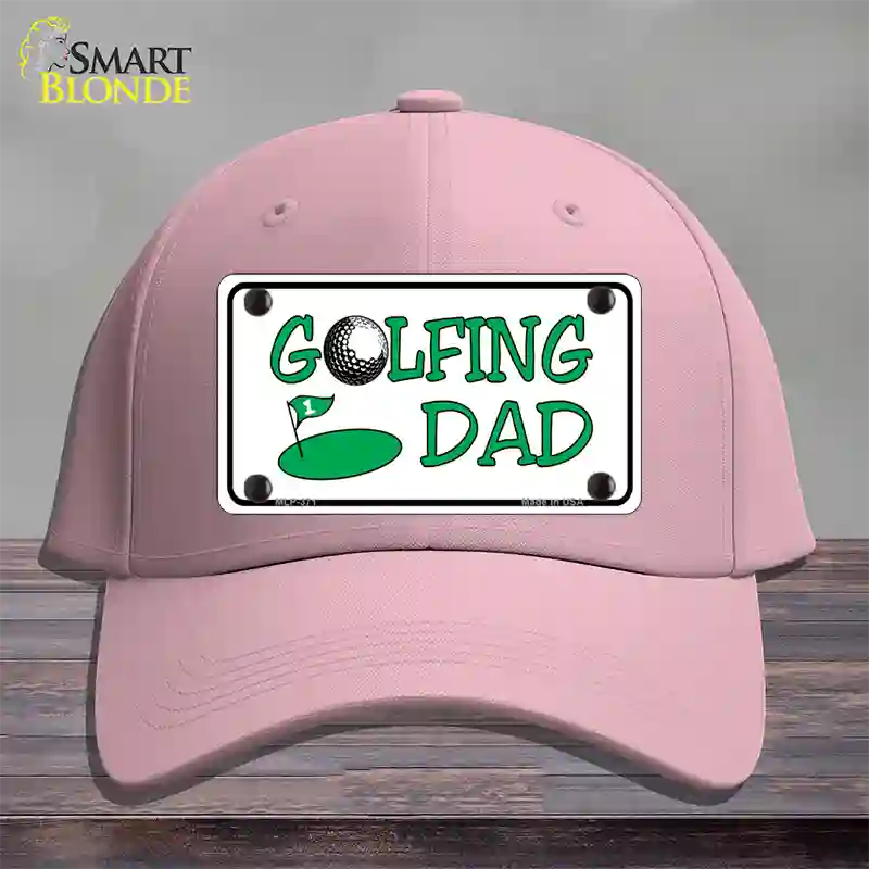 Golfing Dad Novelty License Plate Hat Cotton / Pink