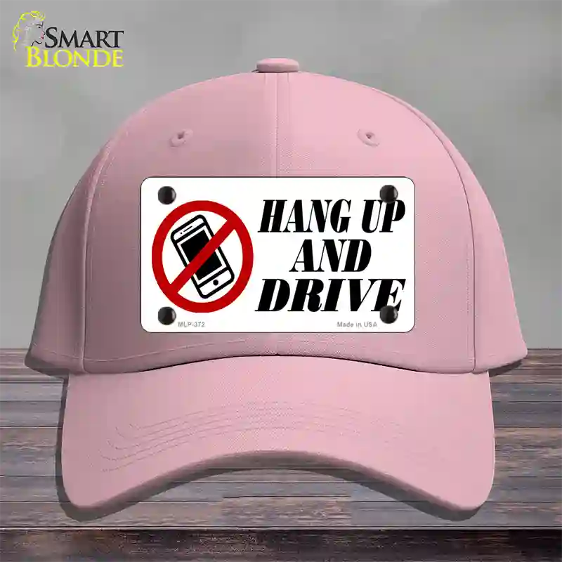 Hang Up And Drive Novelty License Plate Hat Cotton / Pink