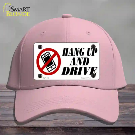 Hang Up And Drive Novelty License Plate Hat Cotton / Pink