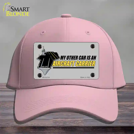 My Other Car Aircraft Carrier Novelty License Plate Hat Cotton / Pink