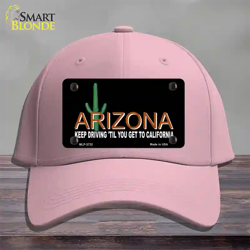 Arizona Keep Driving Novelty License Plate Hat Cotton / Pink