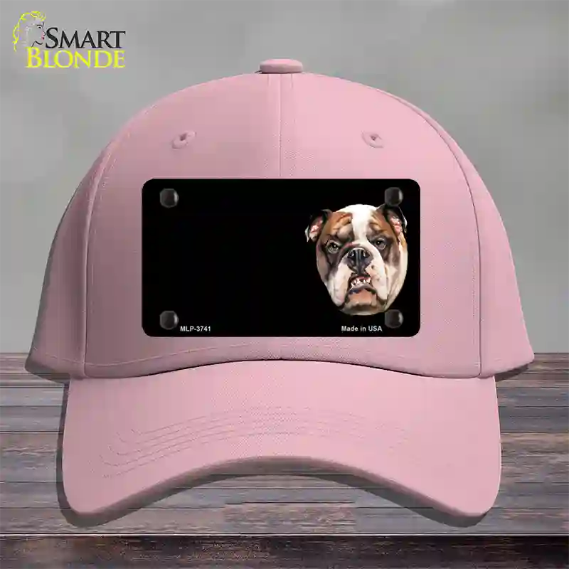 Bull Dog Offset Novelty License Plate Hat Cotton / Pink