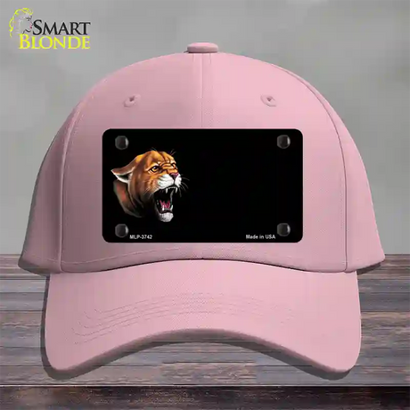 Cougar Offset Novelty License Plate Hat Cotton / Pink