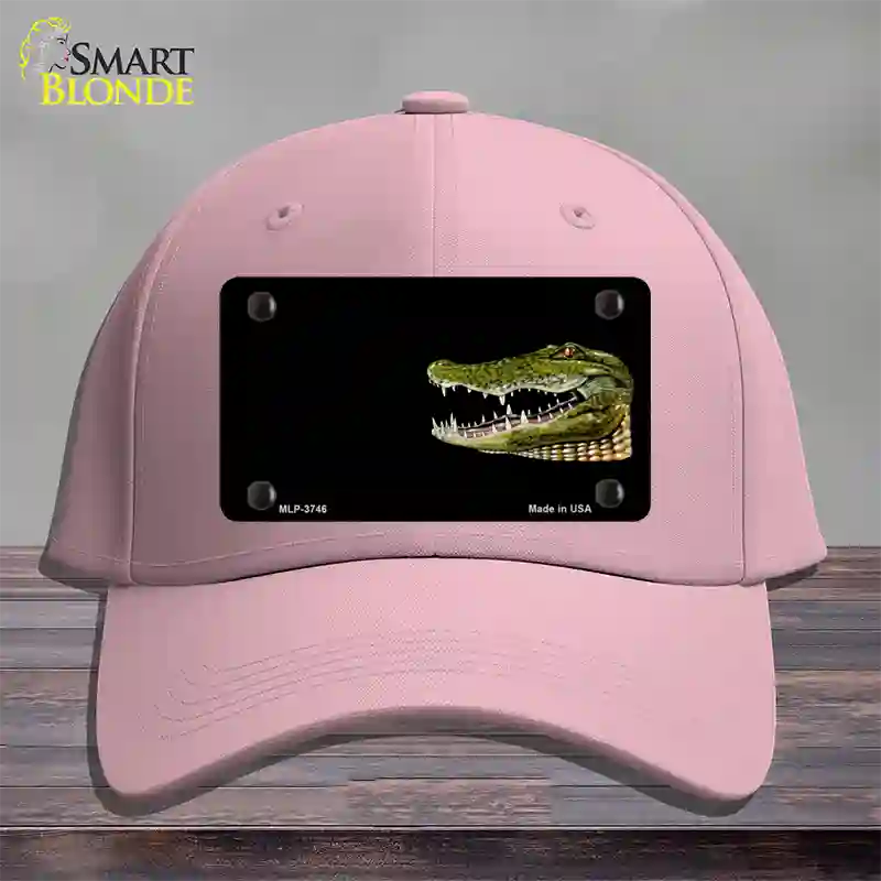 Gator Offset Novelty License Plate Hat Cotton / Pink