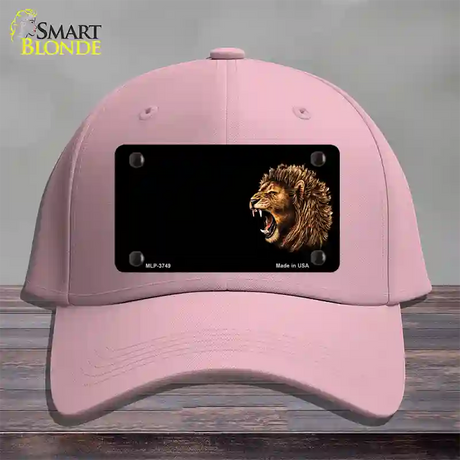 Lion Head Offset Novelty License Plate Hat Cotton / Pink