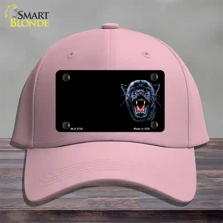 Panther Offset Novelty License Plate Hat Cotton / Pink