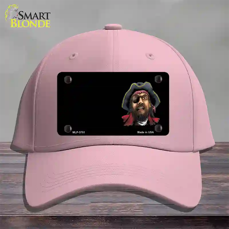 Pirate Offset Novelty License Plate Hat Cotton / Pink