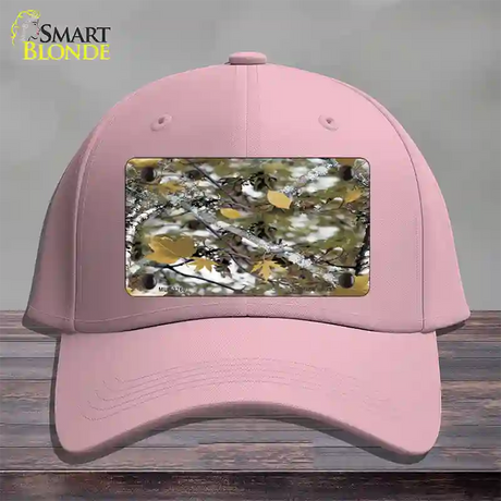 Real Leaf Camouflage Novelty License Plate Hat Cotton / Pink