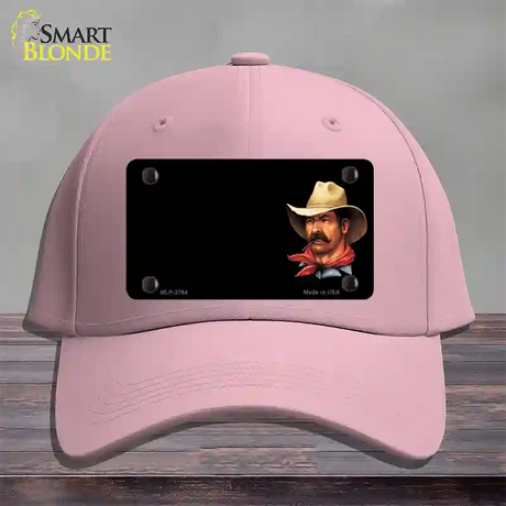 Cowboy Offset Novelty License Plate Hat Cotton / Pink