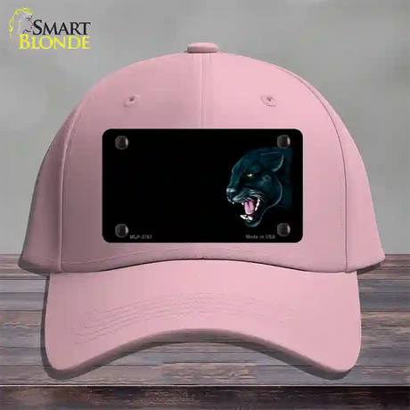 Panther Offset Profile Novelty License Plate Hat Cotton / Pink