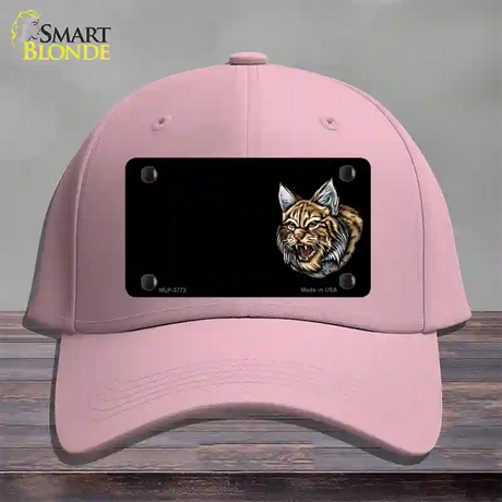 Bobcat Offset Novelty License Plate Hat Cotton / Pink