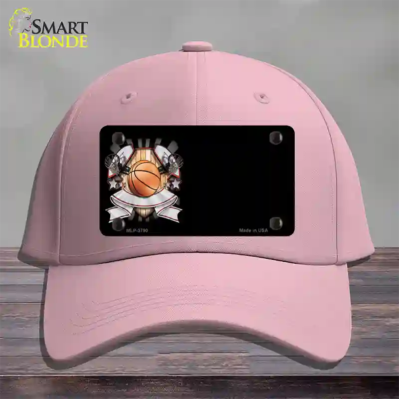 Basketball Banner Offset Novelty License Plate Hat Cotton / Pink