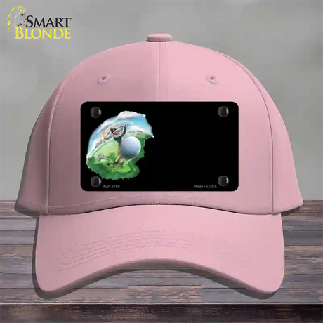 Golfer Golf ball Offset Novelty License Plate Hat Cotton / Pink