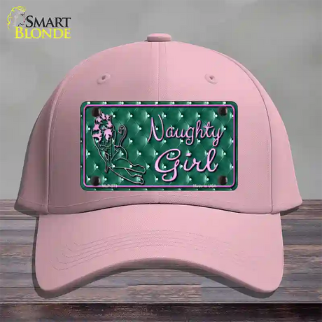 Naughty Girl Novelty License Plate Hat Cotton / Pink