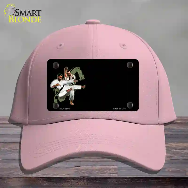 Karate Offset Novelty License Plate Hat Cotton / Pink