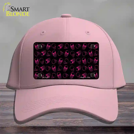 Purple Skulls Novelty License Plate Hat Cotton / Pink