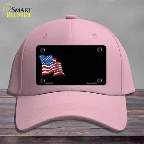 American Flag Offset Novelty License Plate Hat Cotton / Pink