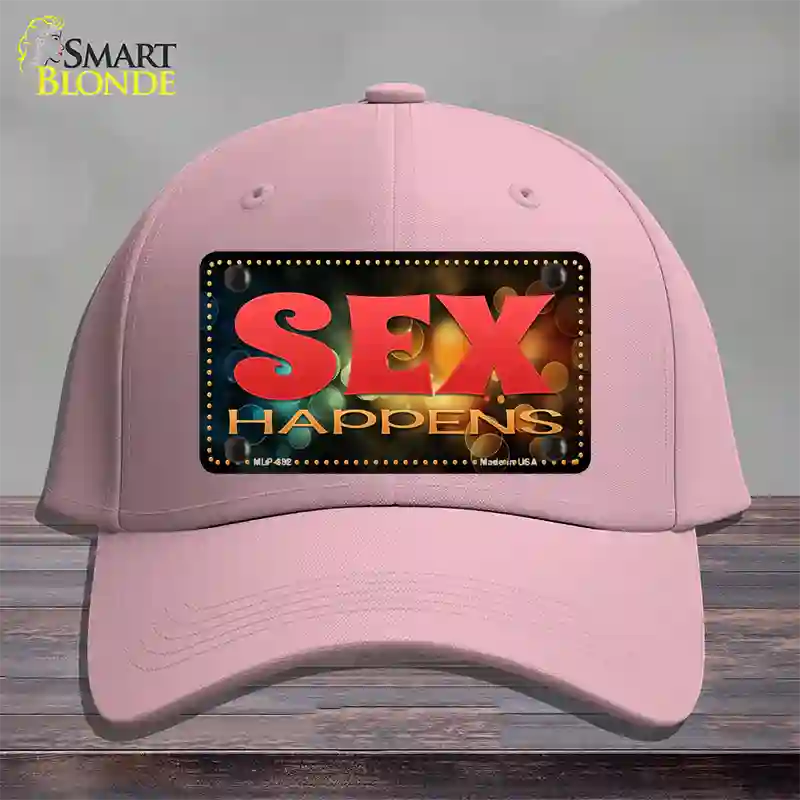 Sex Happens Novelty License Plate Hat Cotton / Pink