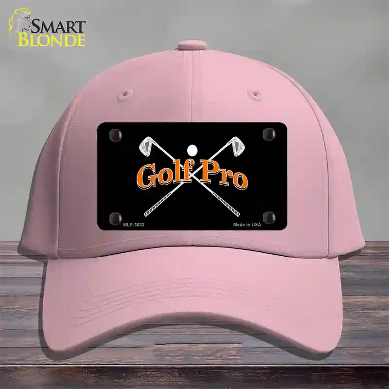 Golf Pro Novelty License Plate Hat Cotton / Pink