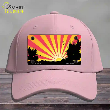 Southwest Red Sunset Novelty License Plate Hat Cotton / Pink