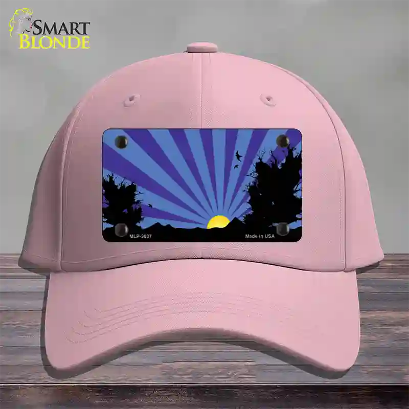 Southwest Purple Sunset Novelty License Plate Hat Cotton / Pink