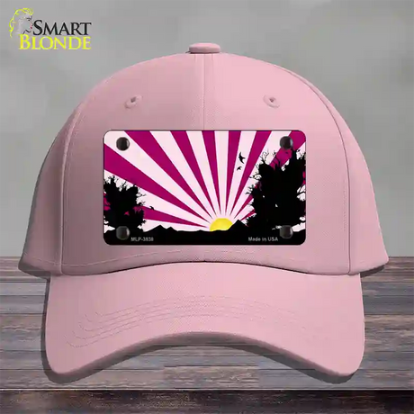 Southwest Pink Sunset Novelty License Plate Hat Cotton / Pink