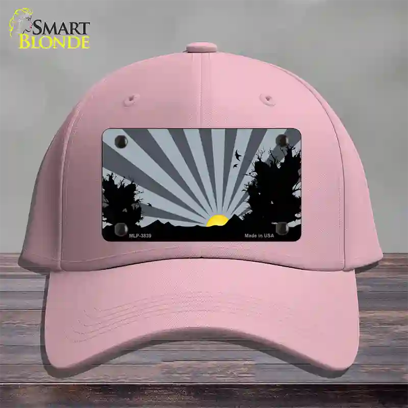 Southwest Gray Sunset Novelty License Plate Hat Cotton / Pink