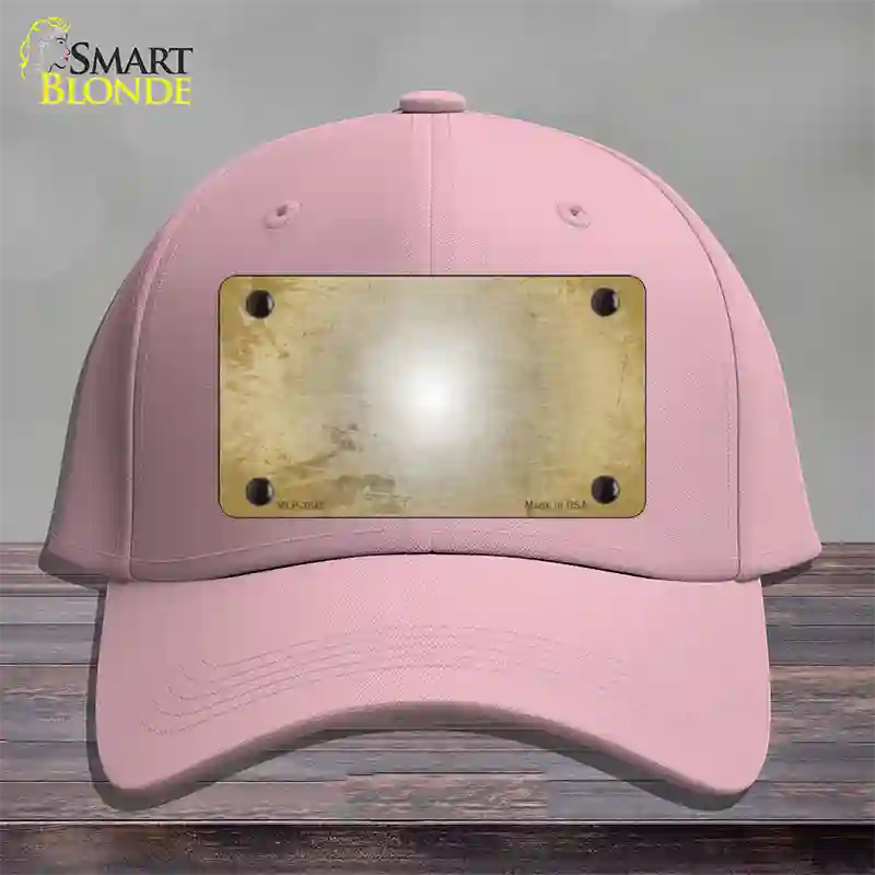 Gold White Fade Scratched Novelty License Plate Hat Cotton / Pink