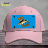 Gone Fishin Novelty License Plate Hat Cotton / Pink