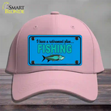 Retirement Plan Fishing Novelty License Plate Hat Cotton / Pink